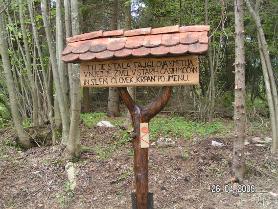 mesto na katerem je stala domnevna domačija Martina Krpana