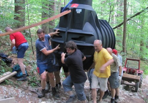 čistilna naprava na poti na Lubnik