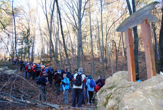 vzpon proti Velikem vrhu, najvišji točki pohoda