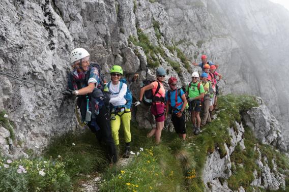 zgornji, grebenski del plezalne poti drugič