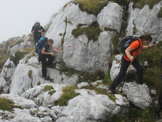 na poti proti vrhu Jerebice